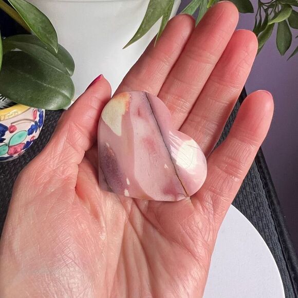 Mookaite Jasper Crystal Heart (#11) - Picture 2 of 10